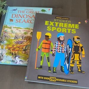 Usborne Sticker Activity Book & Dinosaur Search